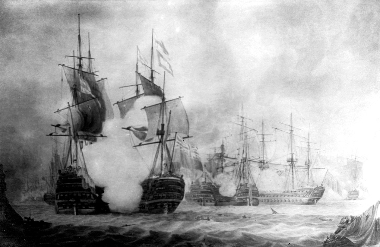 Taistelu Cape St Vincentissä, 1800-luku tekijältä Unbekannt