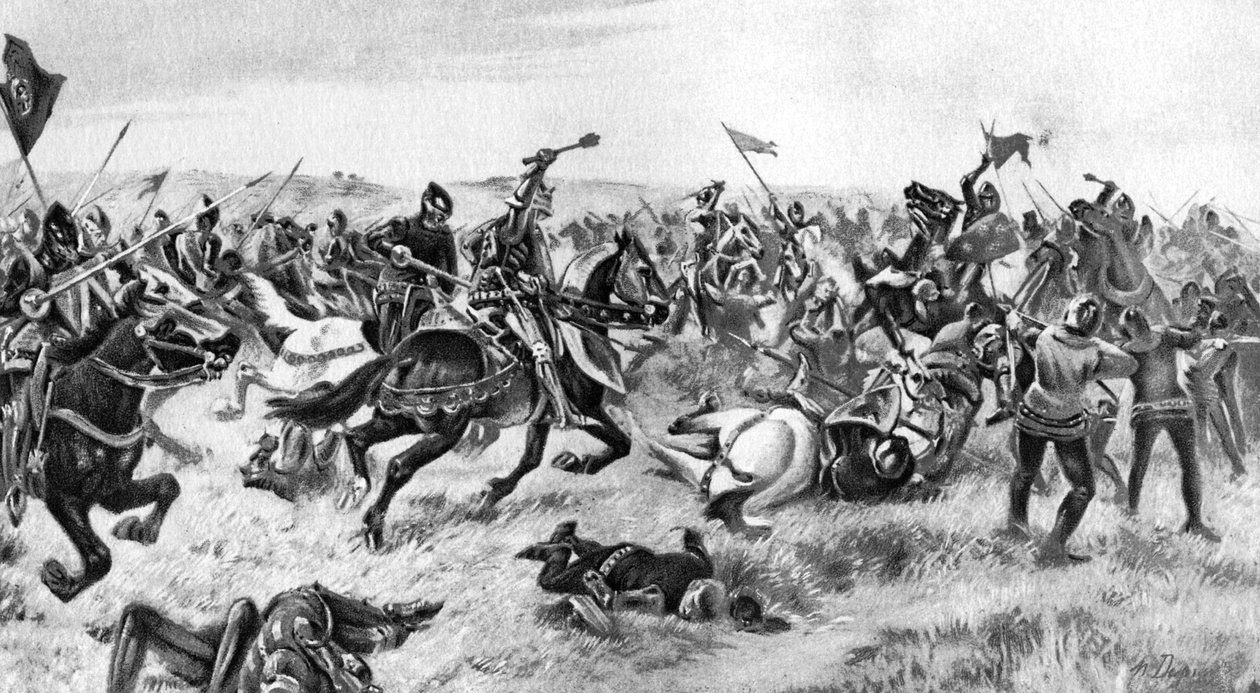 Agincourtin taistelu, 25. lokakuuta 1415, 1910 tekijältä Unbekannt