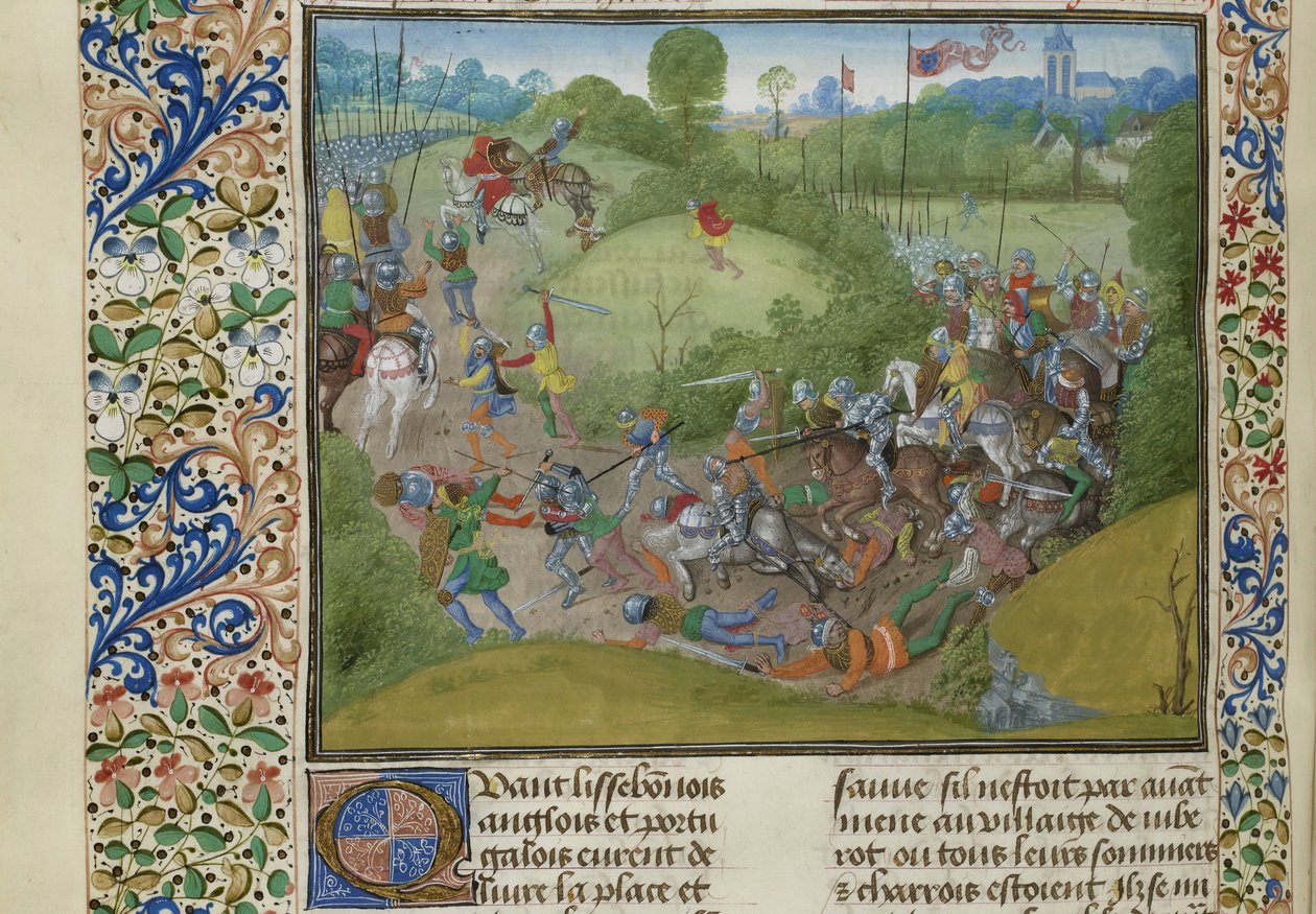 Aljubarrotan taistelu 14. elokuuta 1385, noin 1470-1475. tekijältä Unbekannt