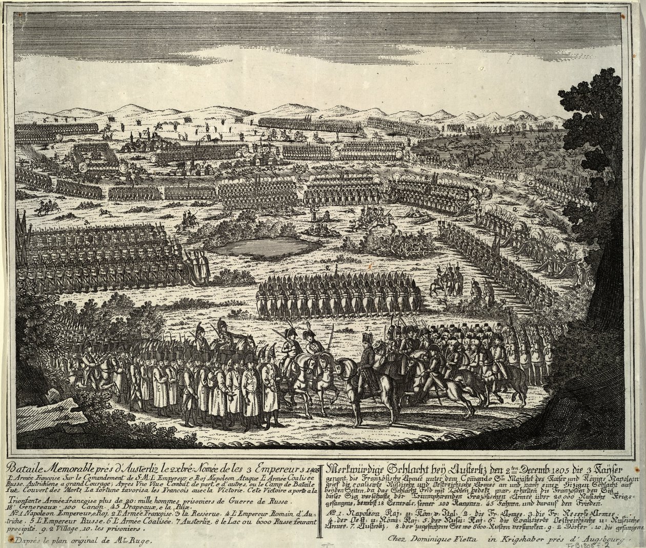 Austerlitzin taistelu 2. joulukuuta 1805, 1805 tekijältä Unbekannt