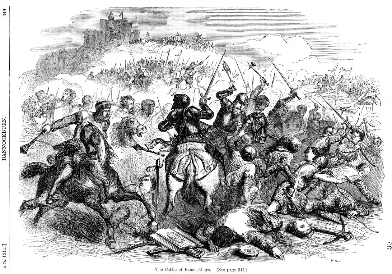 Bannockburnin taistelu, 24. kesäkuuta 1314 tekijältä Unbekannt