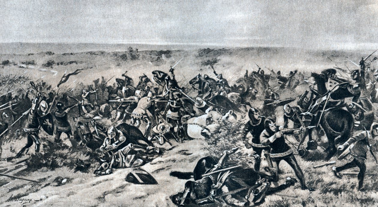 Crecyn taistelu, 26. elokuuta 1346, 1910 tekijältä Unbekannt