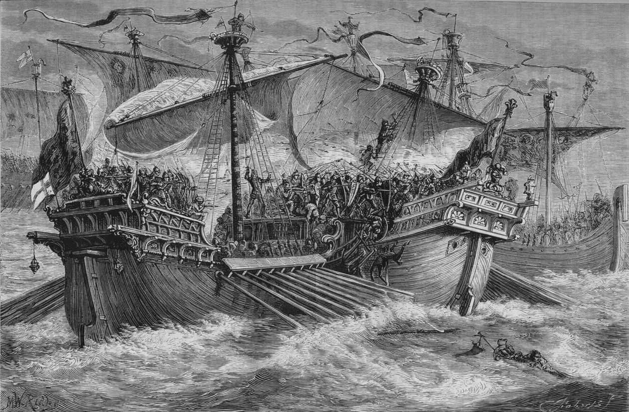 Doverin taistelu, 24. elokuuta 1217, c1880 tekijältä Unbekannt