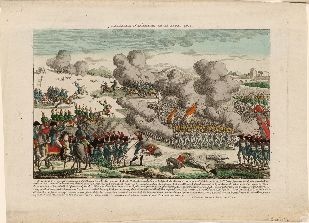 Eggmühlin taistelu 22. huhtikuuta 1809, noin 1809 tekijältä Unbekannt