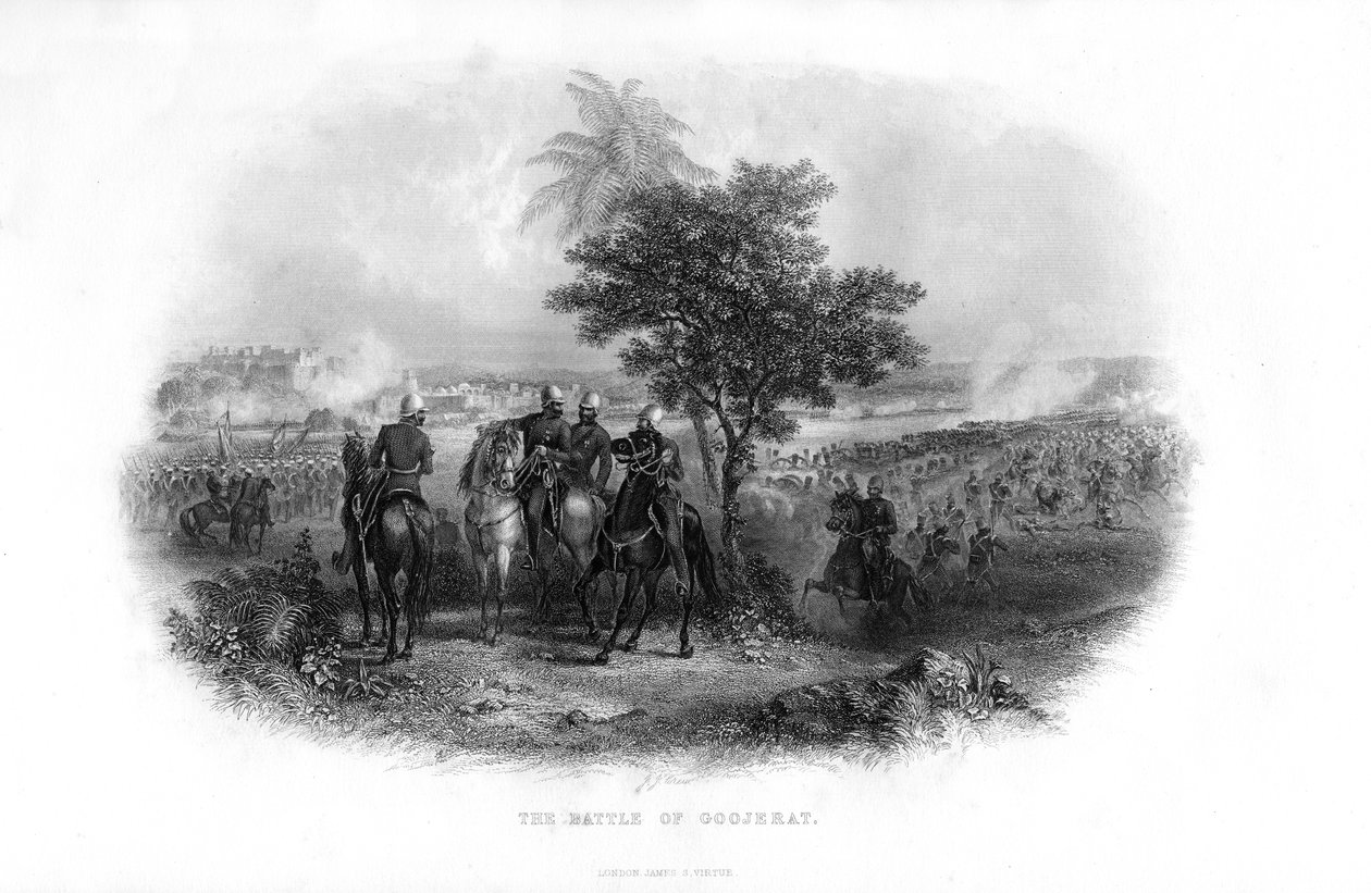 Goojeratin taistelu, 1849, 1800-luku tekijältä Unbekannt