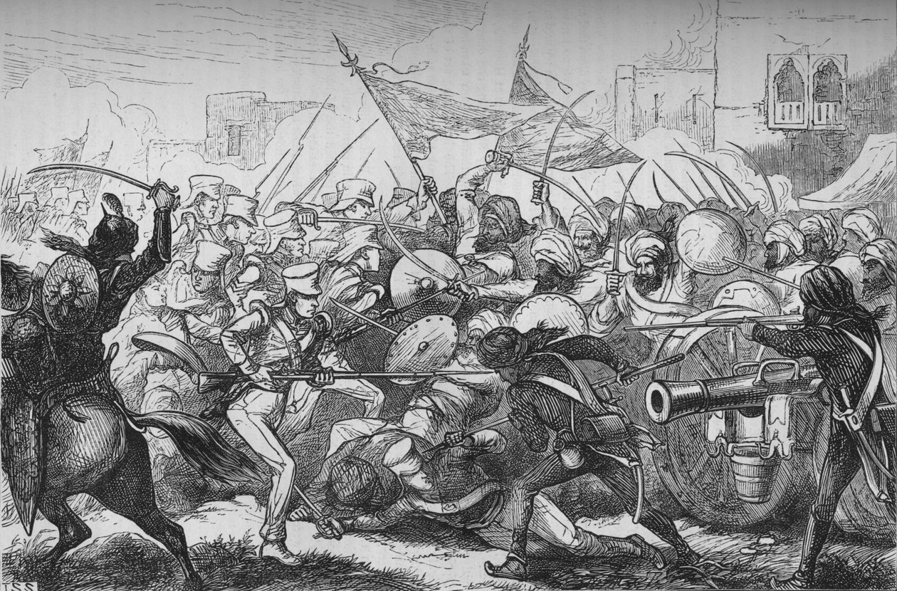 Goojeratin taistelu, 1880 tekijältä Unbekannt