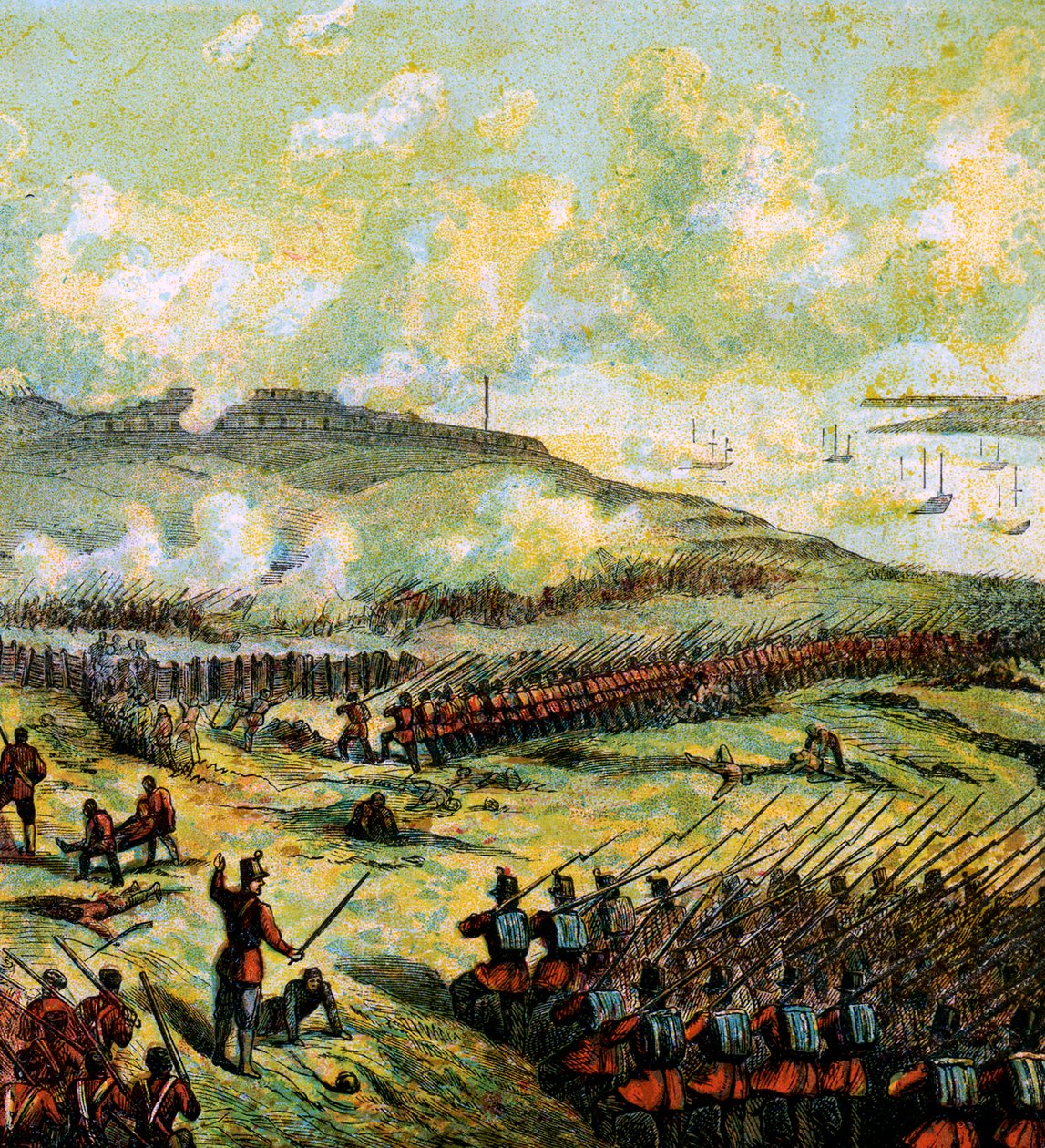 Inkermanin taistelu, 1854, c1850-luku tekijältä Unbekannt