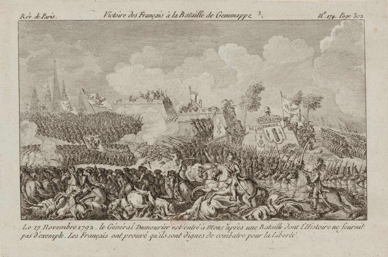 Jemappesin taistelu, 1792. tekijältä Unbekannt