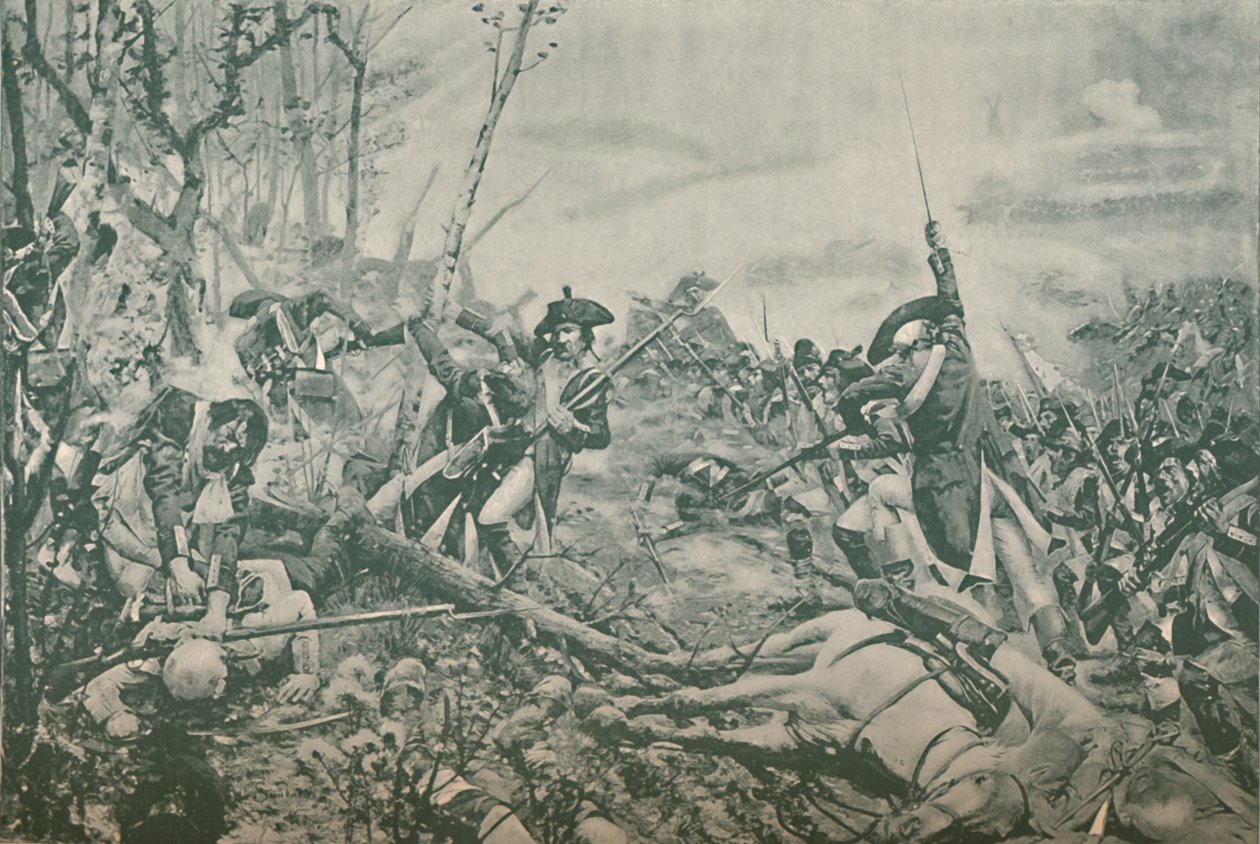 Jemmapesin taistelu, lähellä Monsia, Belgia, 6. marraskuuta 1792, 1896 tekijältä Unbekannt