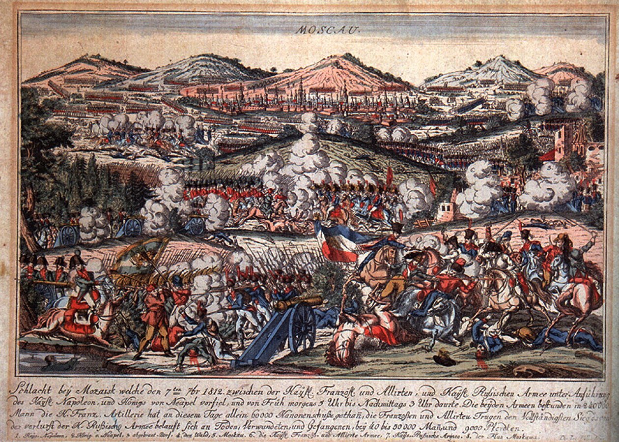 Mozhayskin taistelu 26. elokuuta 1812, 1810-luvulla tekijältä Unbekannt
