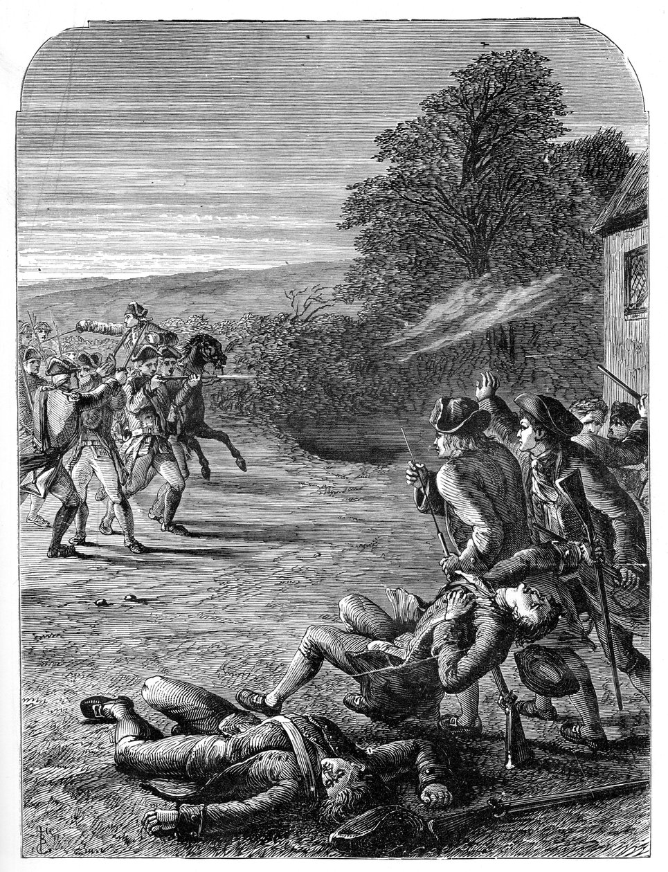 Lexingtonin ja Concordin taistelut, 19. huhtikuuta 1775, 1872 tekijältä Unbekannt