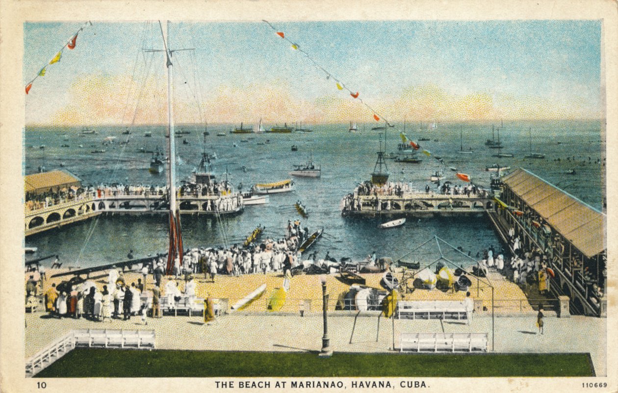 Marianaon ranta, Havana, Kuuba, vuodelta 1910 tekijältä Unbekannt