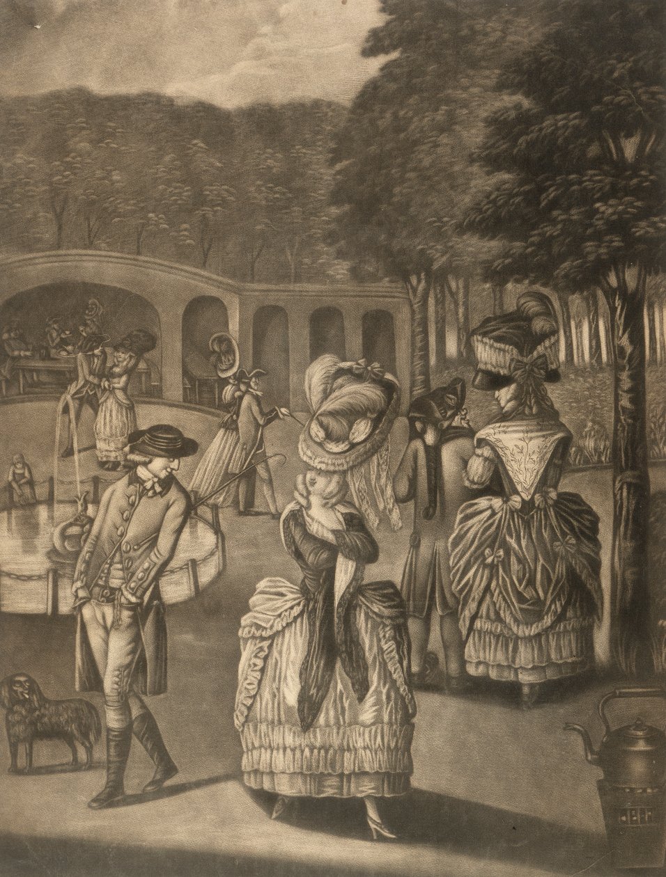 The Beauties of Bagnigge Wells, Lontoo, 1700-luvun loppu tekijältä Unbekannt