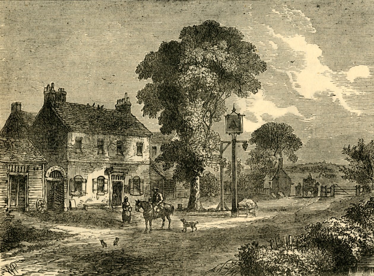 The Bell Inn, Kilburn, 1750, c1876. tekijältä Unbekannt