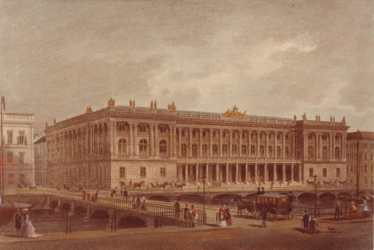 Berliinin pörssi Burgstrassella, 1860-luvun loppu - 1870-luvun alku tekijältä Unbekannt