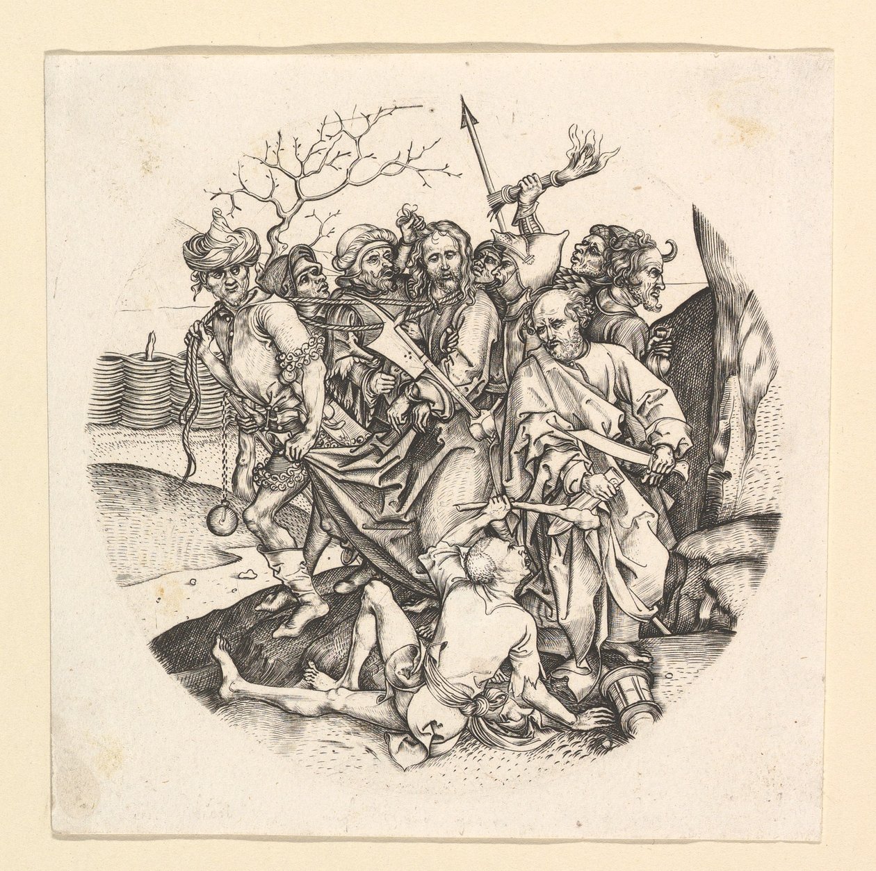 The Betrayal of Christ -kopio roundelissa, n. 1435-1491. tekijältä Unbekannt