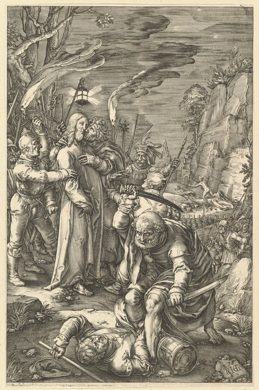 Kristuksen pettäminen, Kristuksen kärsimyksestä, n. 1598-1617. tekijältä Unbekannt