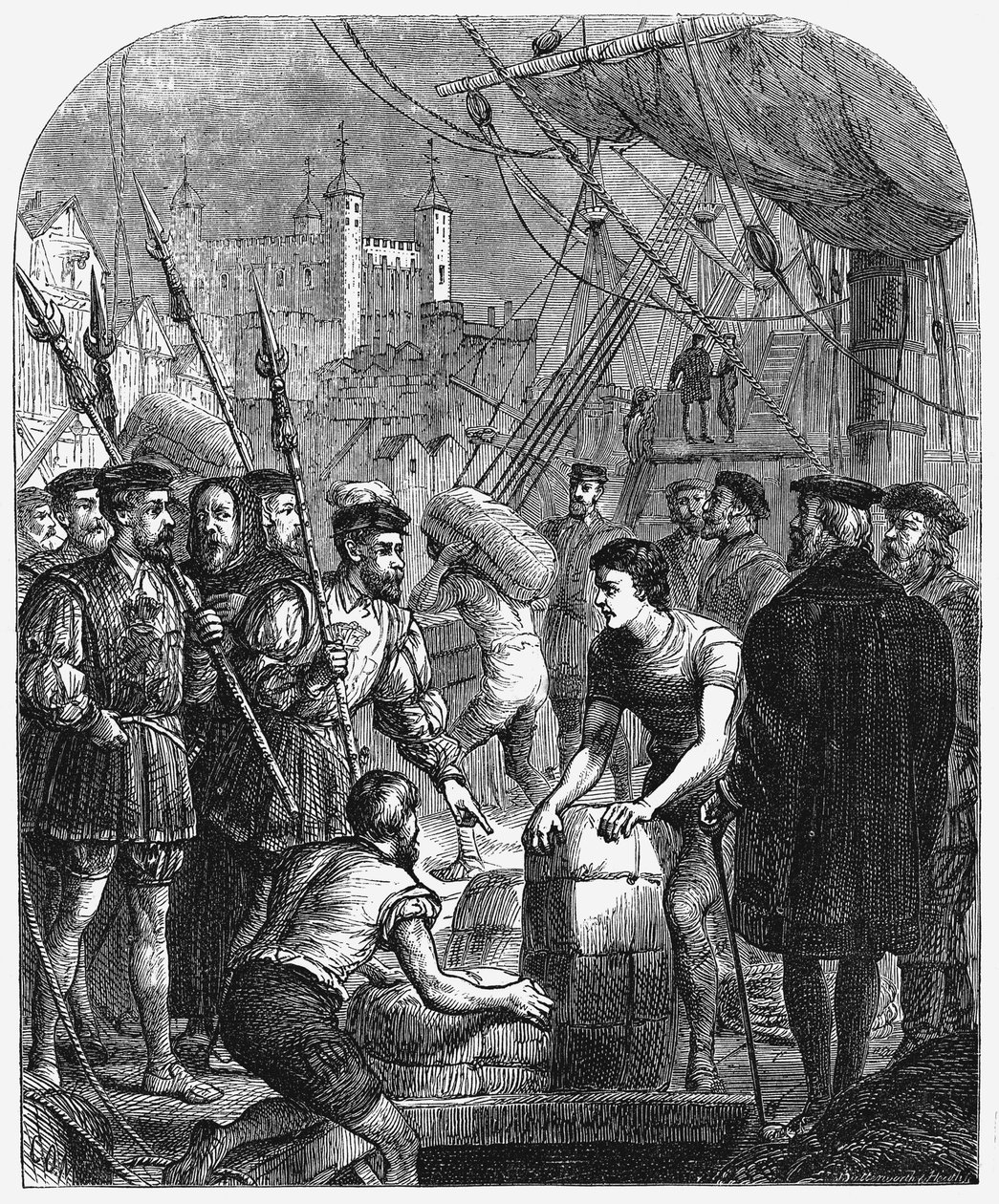 Raamattua salakuljetetaan Englantiin, 1536 1877 tekijältä Unbekannt