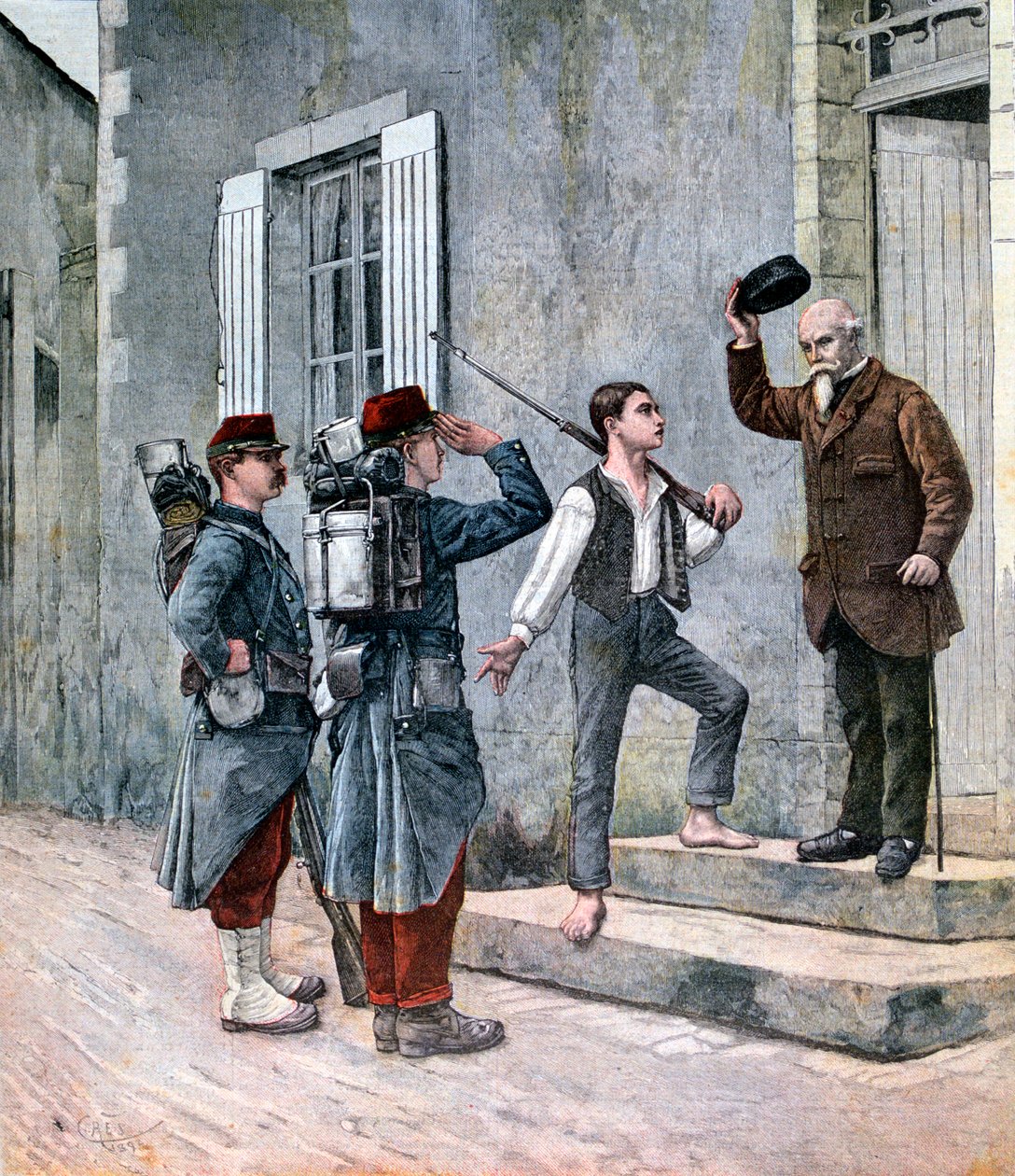 The Billet, Cresin maalauksen jälkeen, 1892 tekijältä Unbekannt