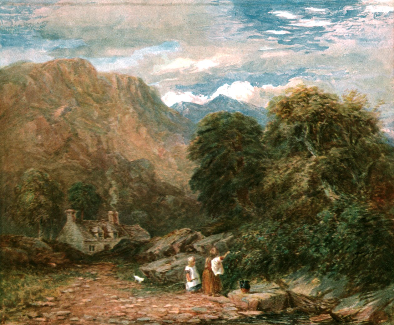 The Blackberry Gatherers, c1850, c1900. tekijältä Unbekannt