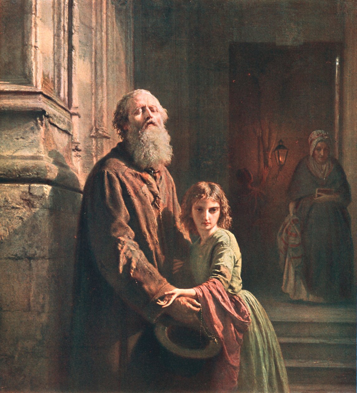 Sokea kerjäläinen, 1853, c1902. tekijältä Unbekannt