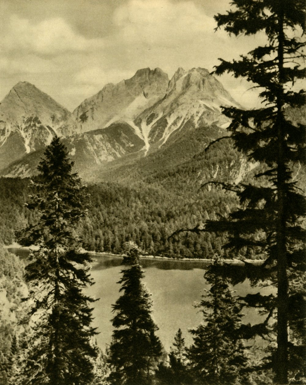 Blindsee ja saniainen, Tiroli, Itävalta, 1935. tekijältä Unbekannt