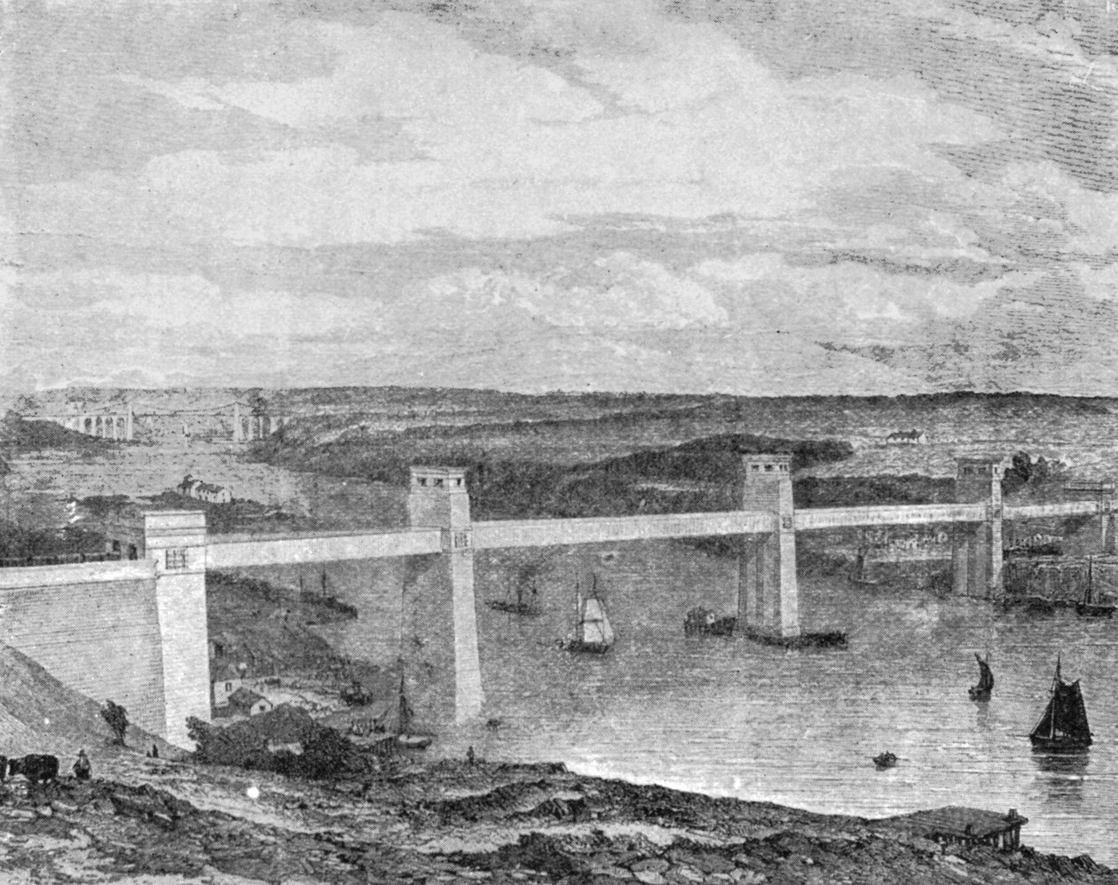 Britannian putkisilta Menain salmen yli, 1850..., 1901. tekijältä Unbekannt