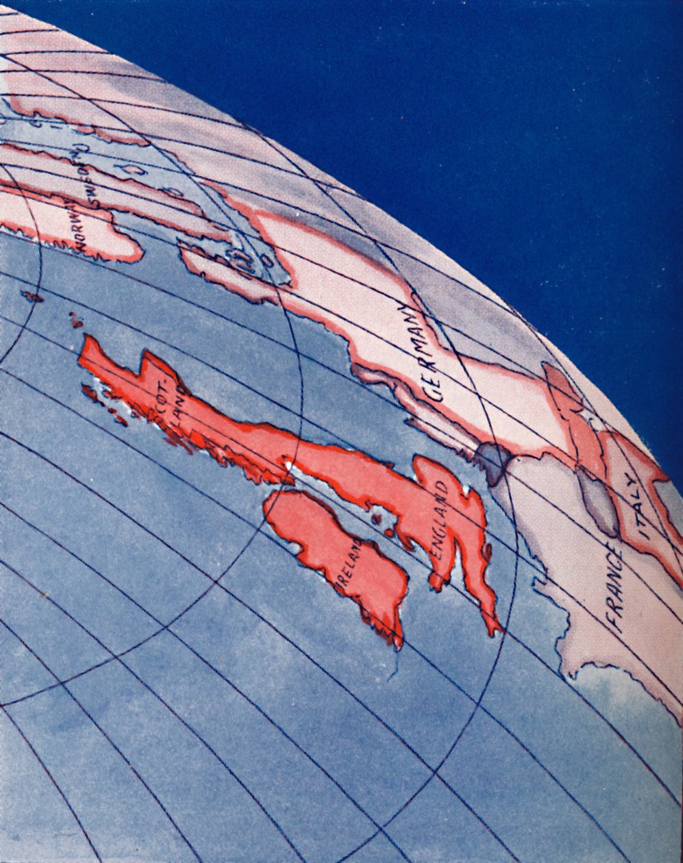 Brittisaaret ja Pohjois-Eurooppa klo 18 juhannuspäivänä, 1935 tekijältä Unbekannt