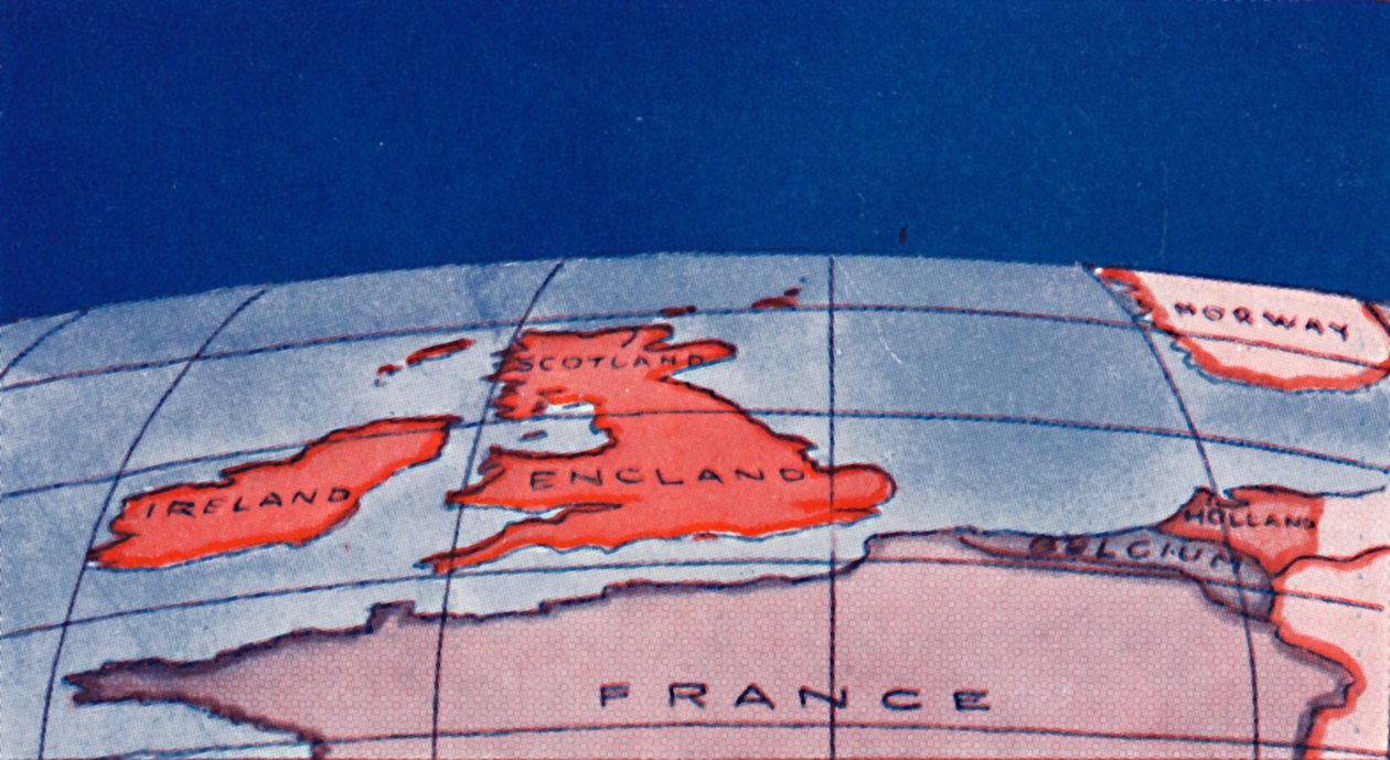 Brittisaaret ja Pohjois-Eurooppa keskipäivällä keskellä talvea 1935 tekijältä Unbekannt
