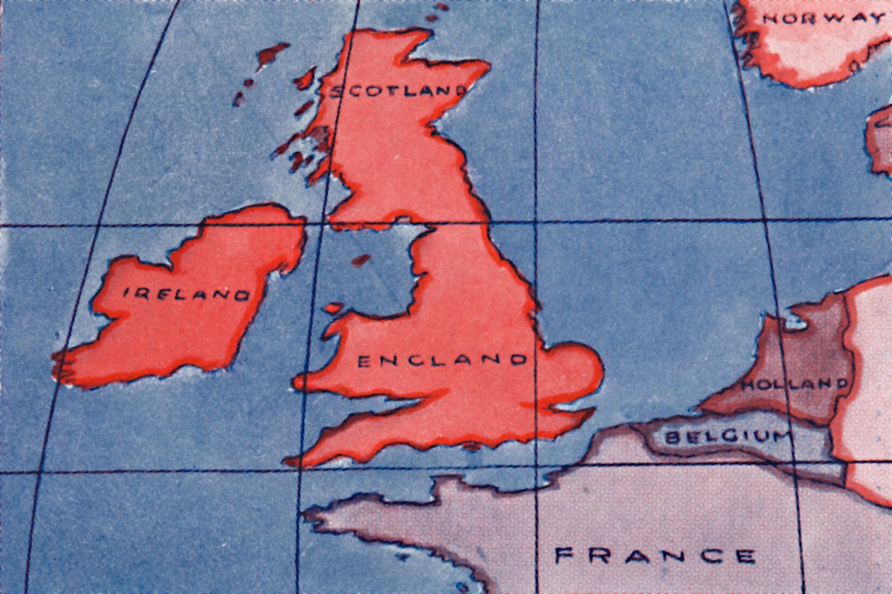 Brittisaaret ja Pohjois-Eurooppa keskipäivällä keväällä tai syksyllä 1935 tekijältä Unbekannt