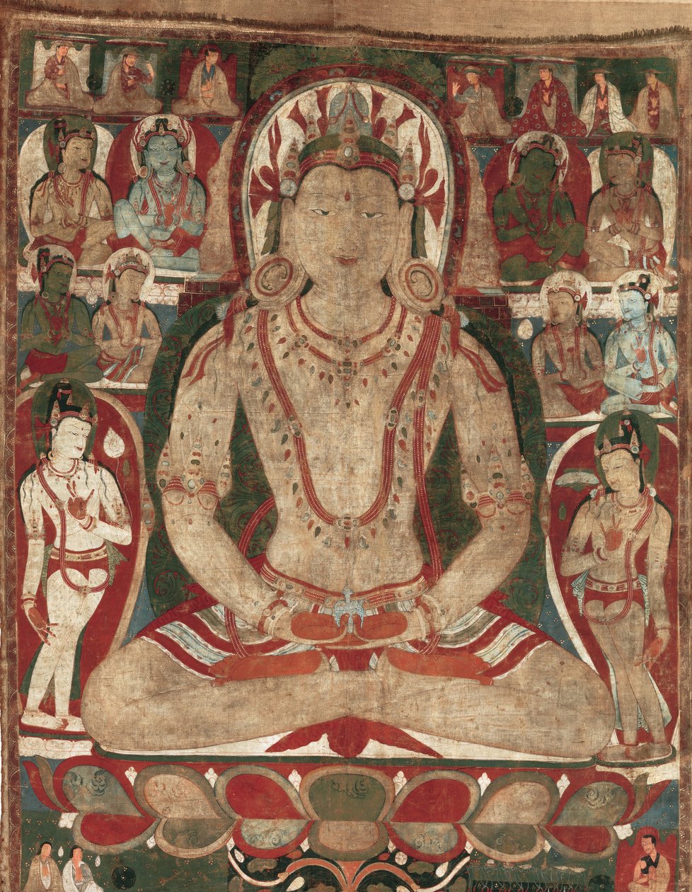 Buddha Amitayus Osallistui Bodhisattvat, 11. tai 1100-luvun alku. tekijältä Unbekannt