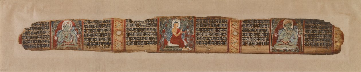 Buddha jakaa hunajaa Prajnaparamita-käsikirjoituksesta, 1100-luvulta. tekijältä Unbekannt