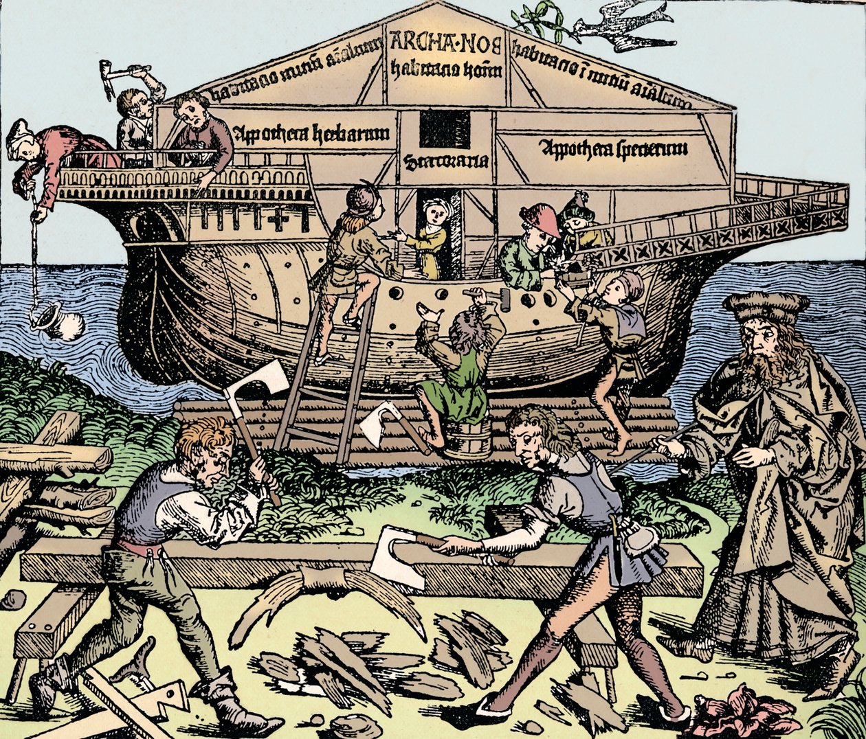 Nooan johtama arkin rakennus, 1493, 1903 tekijältä Unbekannt