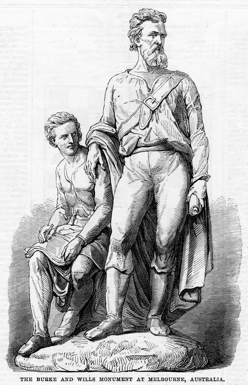 Burke and Wills -monumentti Melbournessa, Australiassa, 1865 tekijältä Unbekannt
