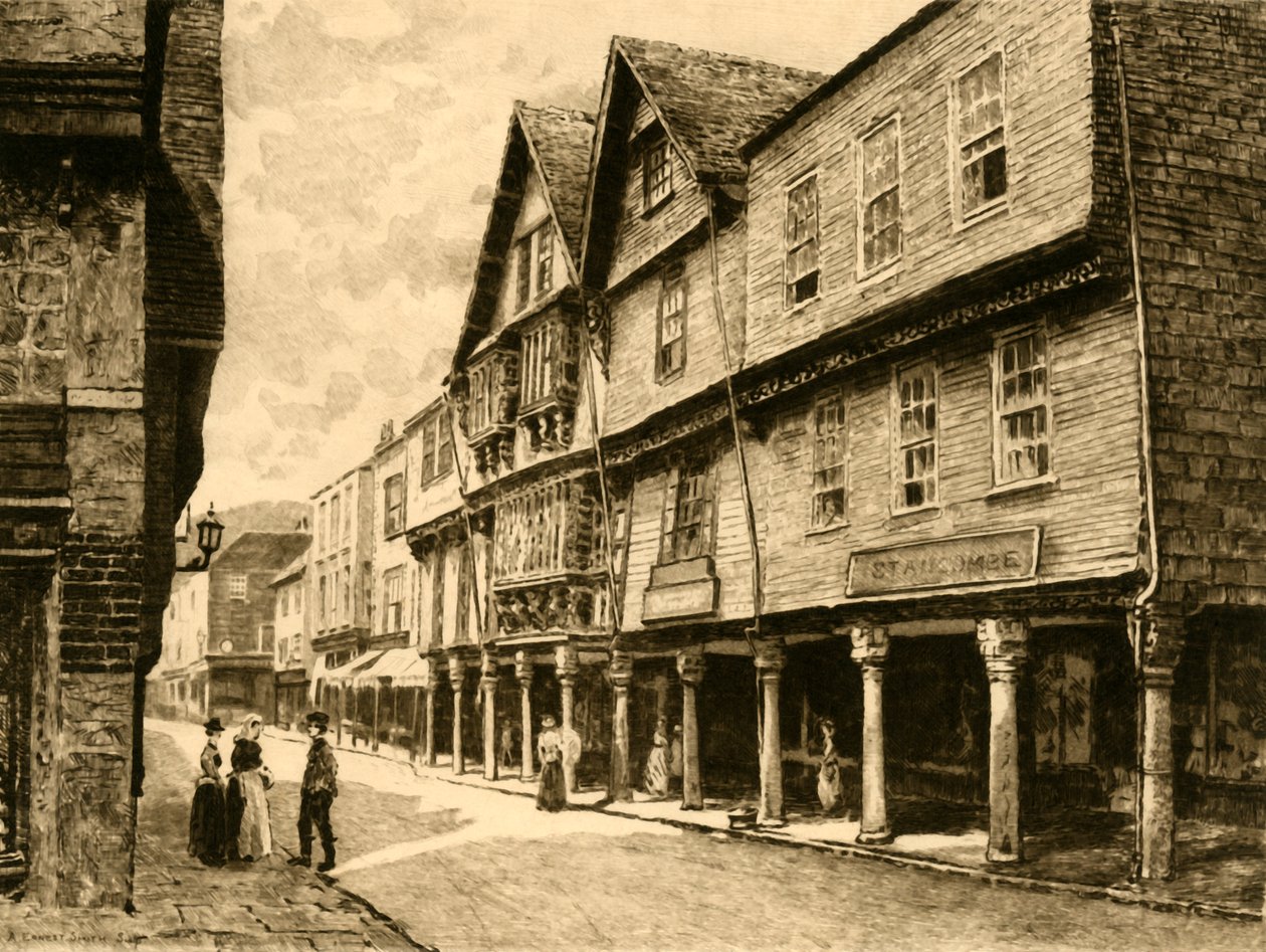 The Butterwalk, Dartmouth, 1898. tekijältä Unbekannt