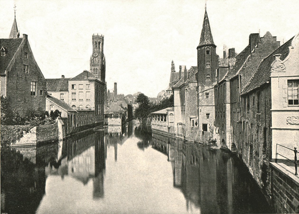 Canal, Bruggessa, Belgiassa, 1895. tekijältä Unbekannt
