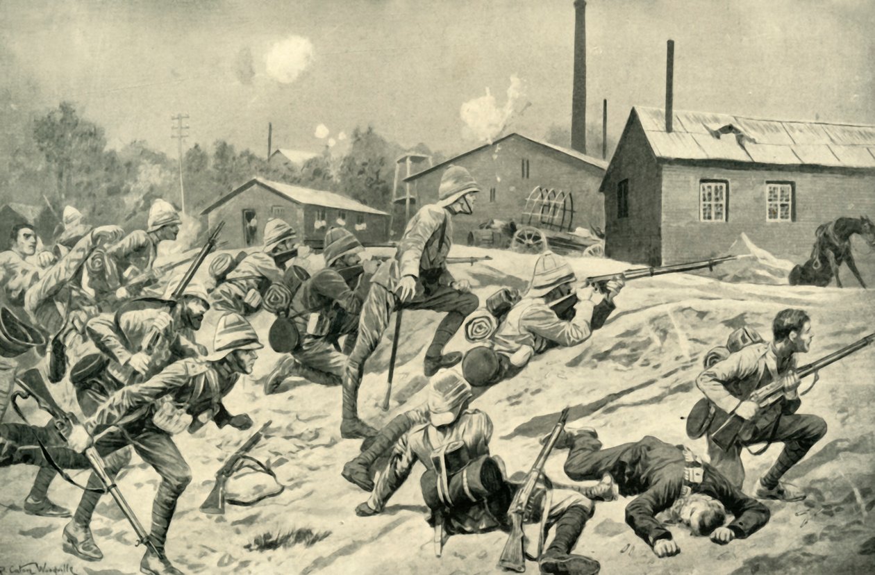 Johannesburgin vangitseminen: Vartijat hyökkäys Germistonissa, 1901. tekijältä Unbekannt