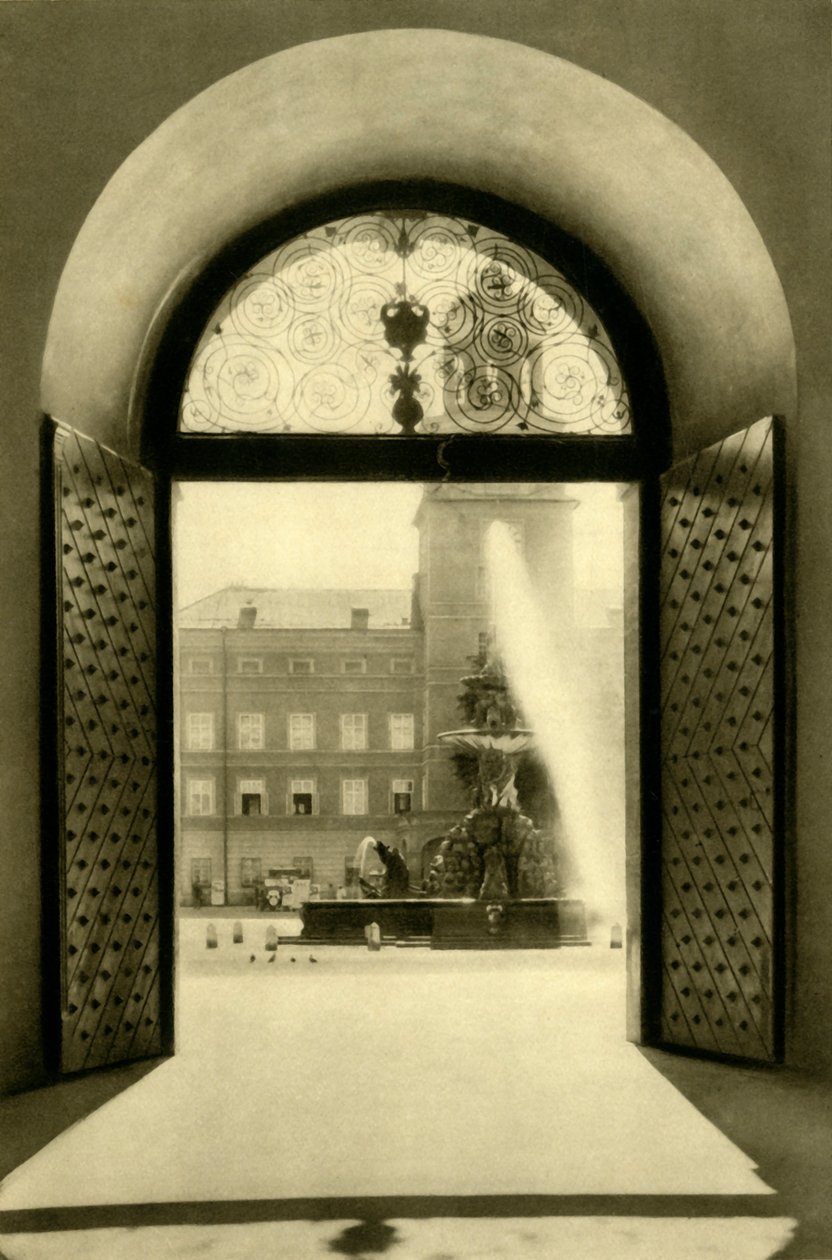 Carillon Tower ja Residence Fountain, Salzburg, Itävalta, 1935. tekijältä Unbekannt