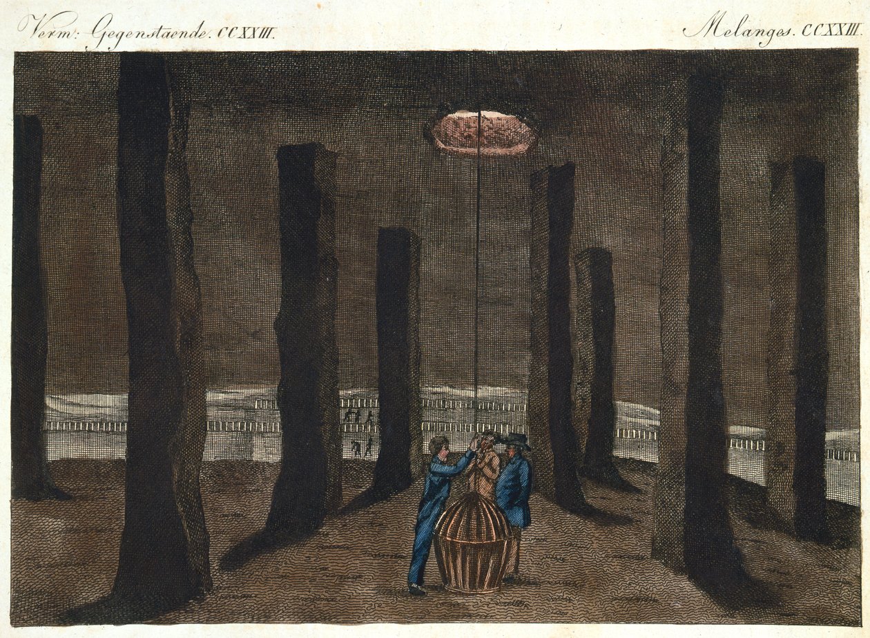 Katedraali, Marstonin suolakaivos, Northwich, Cheshire, Englanti, 1800-luku tekijältä Unbekannt