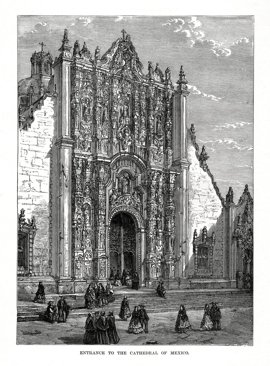 Katedraali, Mexico City, Meksiko, 1800-luku tekijältä Unbekannt
