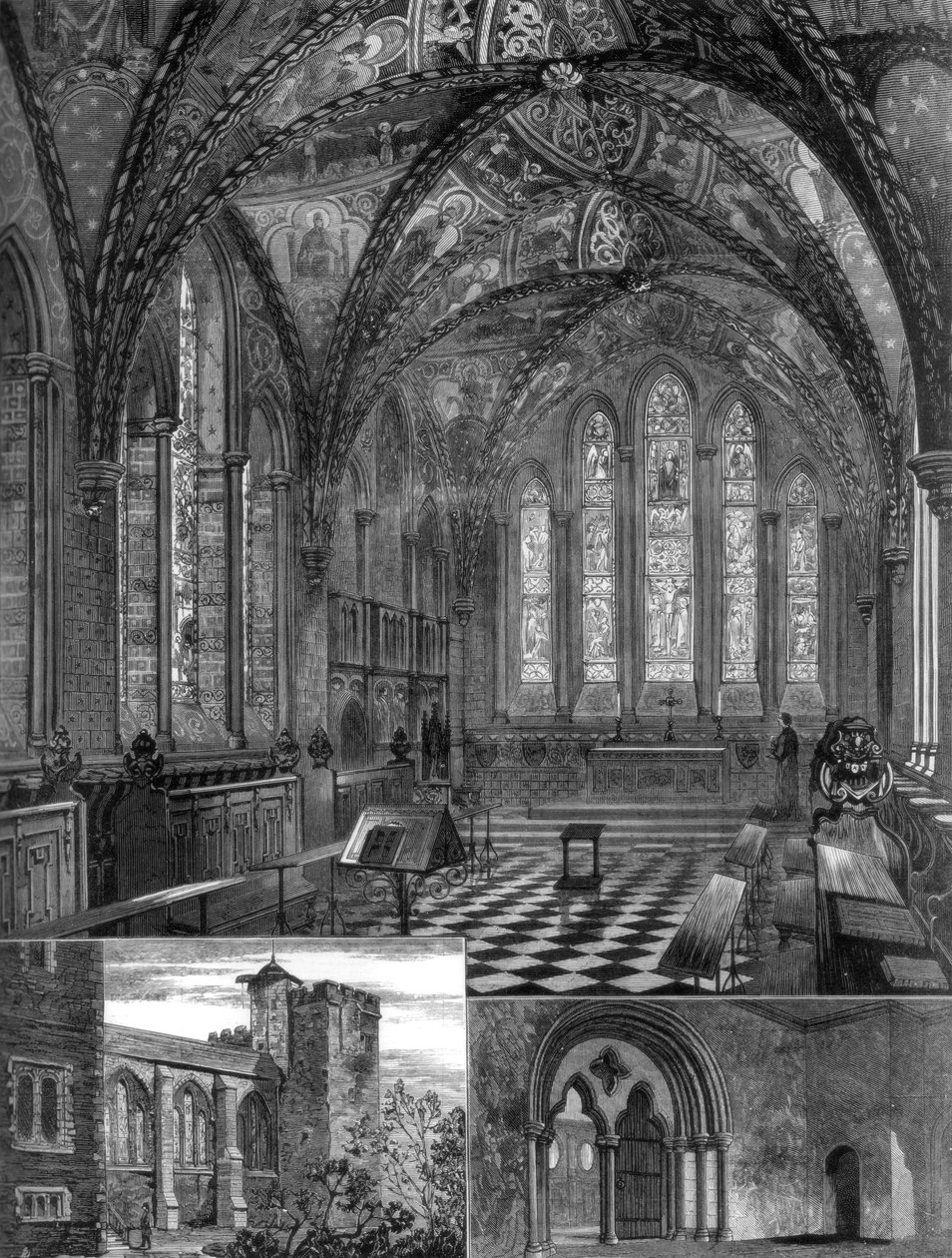 Lambeth Palacen kappeli, Lontoo, 1887 tekijältä Unbekannt