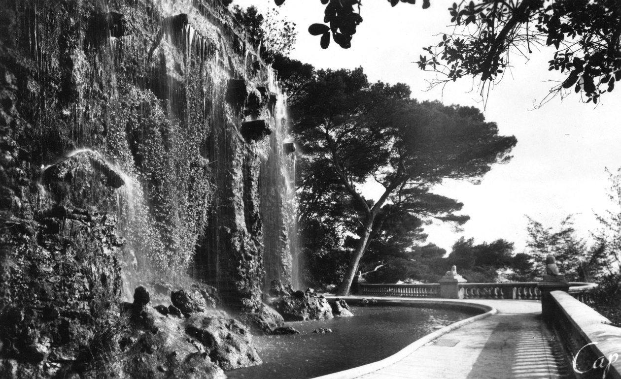 Chateau-vesiputous, Nizza, Etelä-Ranska, 1900-luvun alku tekijältä Unbekannt