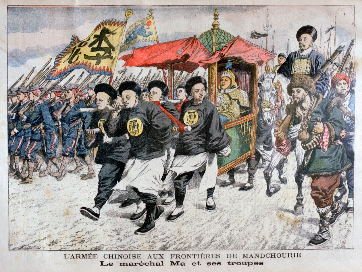 Marsalkka Ma:n johtama Kiinan armeija Mantsurian rajalla, Venäjän ja Japanin sota, 1904 tekijältä Unbekannt