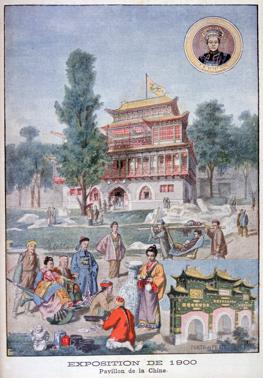 Kiinan paviljonki vuoden 1900 yleisnäyttelyssä Pariisissa 1900 tekijältä Unbekannt