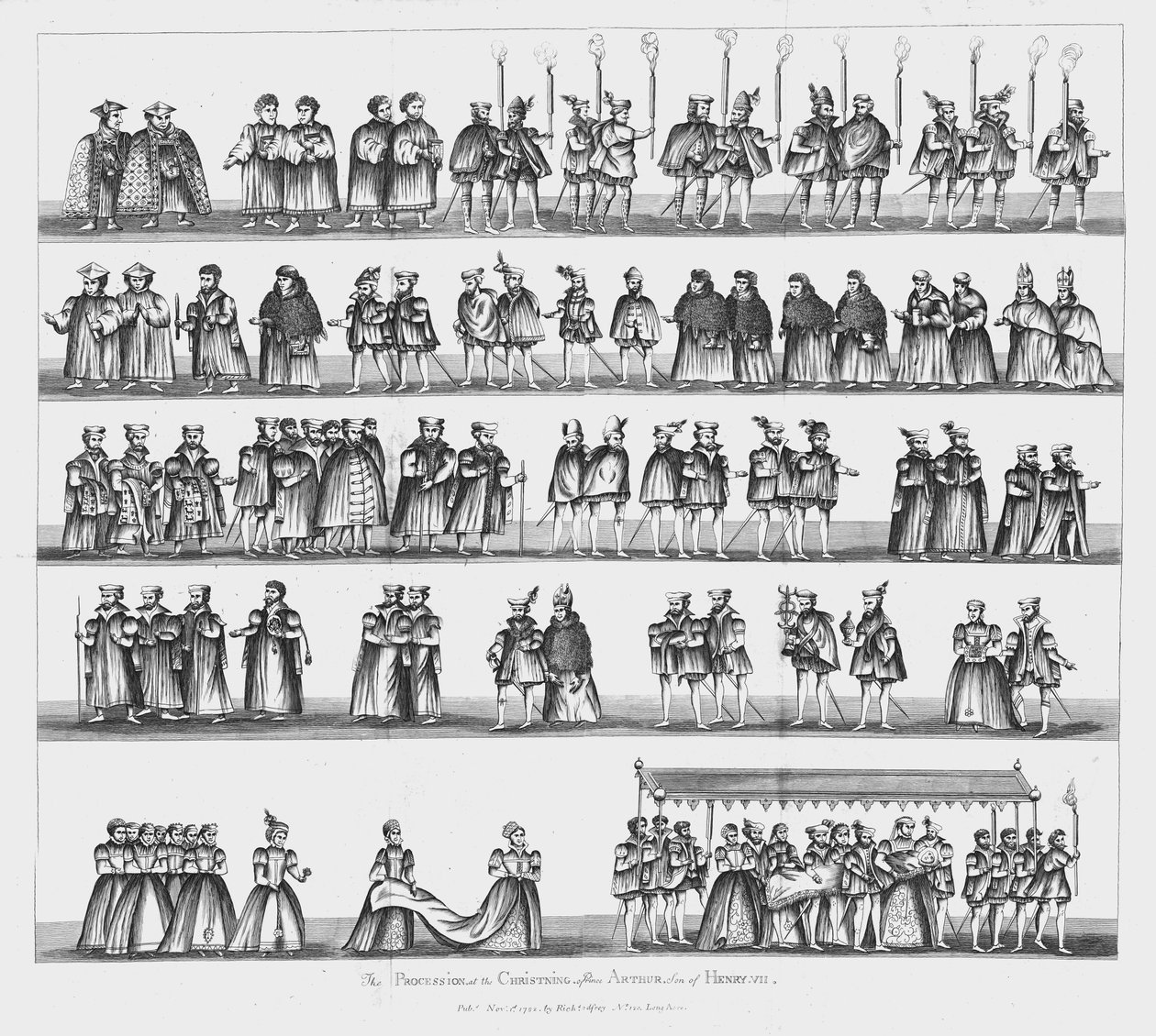 Prinssi Arthurin ristiäiset, 24. syyskuuta 1486, 1782 tekijältä Unbekannt