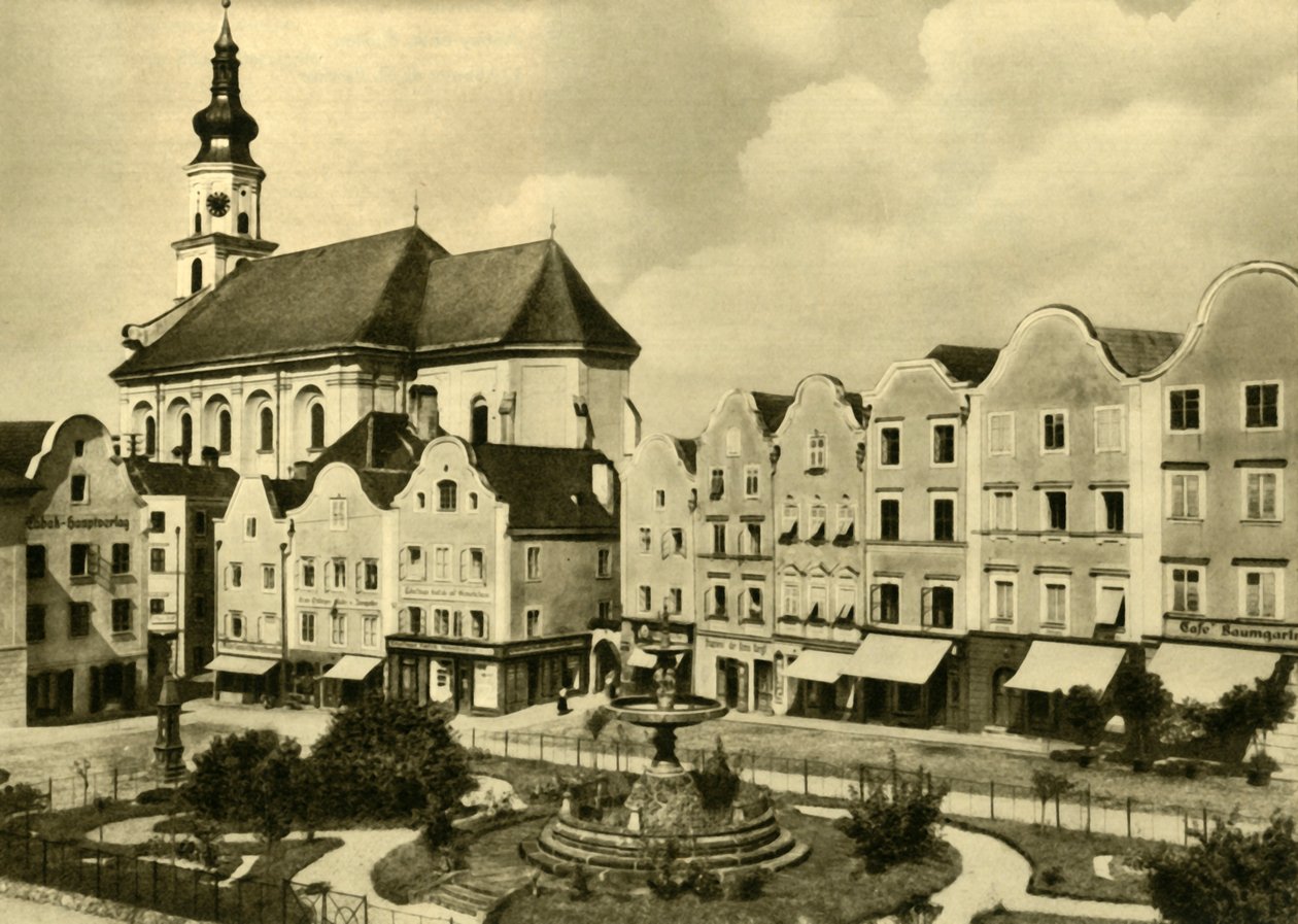 Pyhän Yrjön kirkko, Schärding am Inn, Ylä-Itävalta, vuodelta 1935. tekijältä Unbekannt