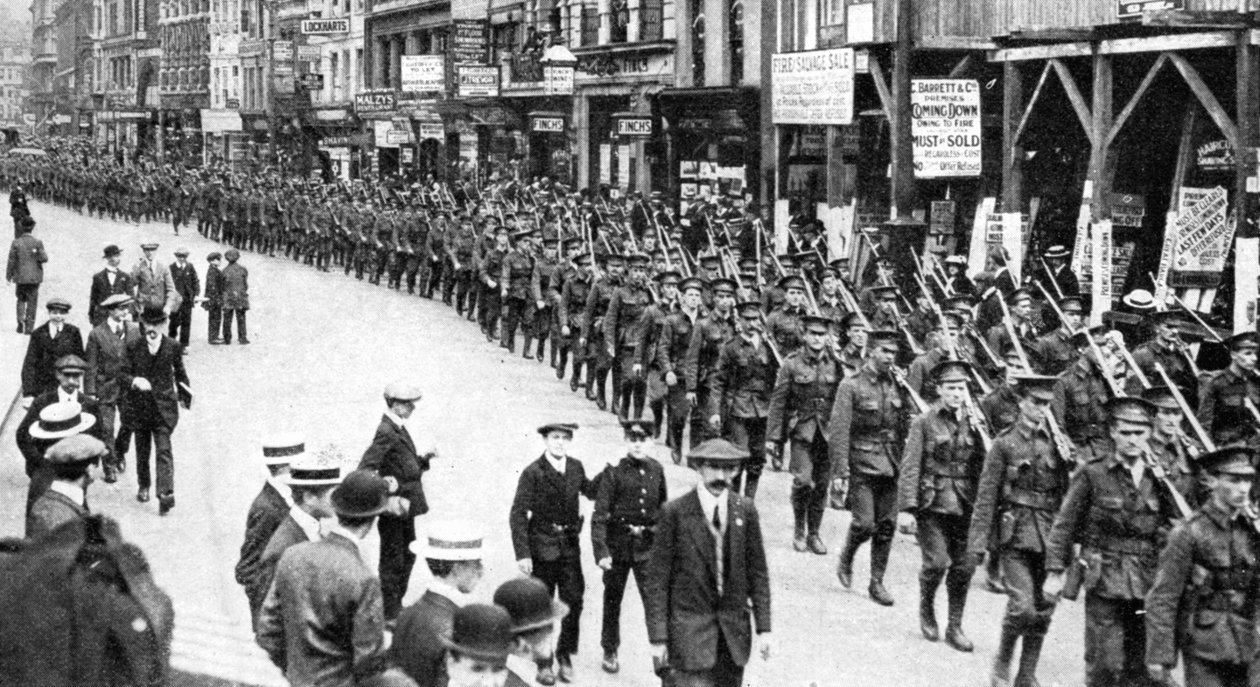 The Citizen Army of Territorials, Strand, Lontoo, Ensimmäinen maailmansota, 1914 tekijältä Unbekannt