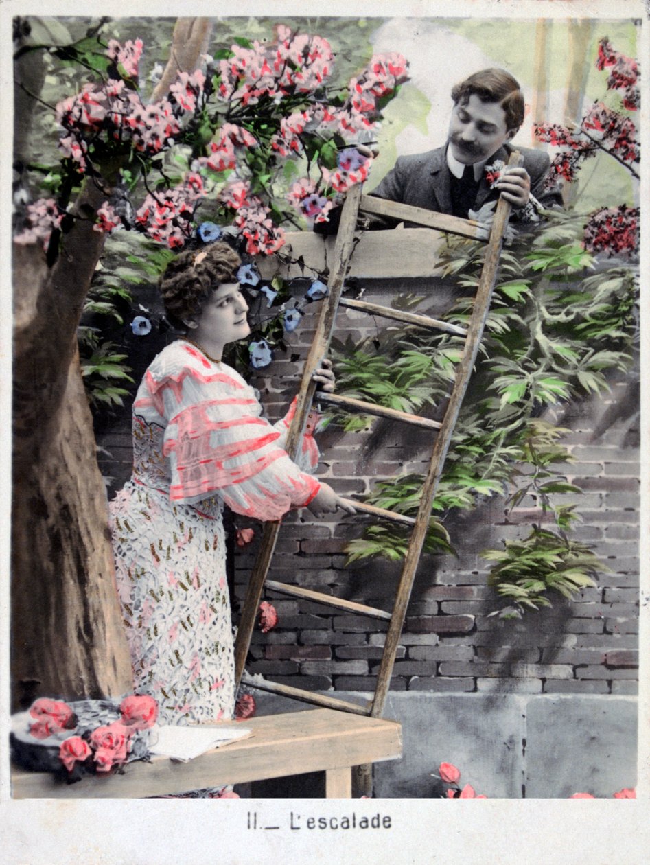 The Climbing, vintage ranskalainen postikortti, c1900 tekijältä Unbekannt