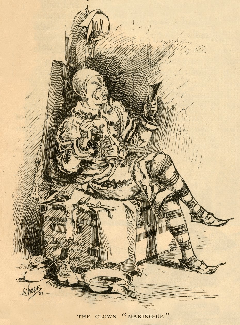 Klovni-meikkaus, 1882. tekijältä Unbekannt