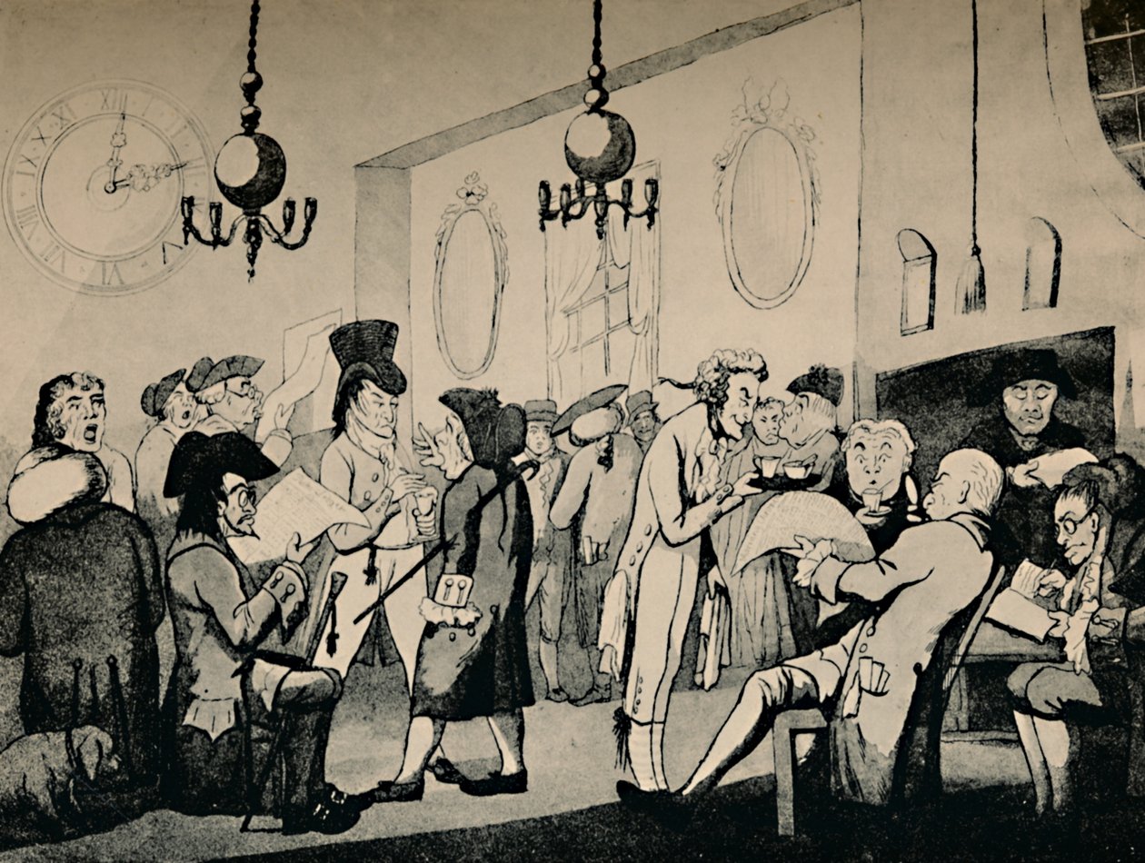 The Coffee Room at Lloyds, 1798, 1928 tekijältä Unbekannt